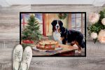 Bernese Mountain Dog Christmas Cookies Doormat Front Door Mat Indoor Outdoor Rugs for Entryway, Non Slip Washable Low Pile, 24H X 36W